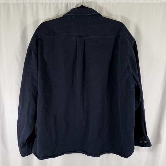 Carhartt Denim Jacket Men's 2XL Blue Button Up Long Sleeve 100% Cotton - Picture 12 of 14